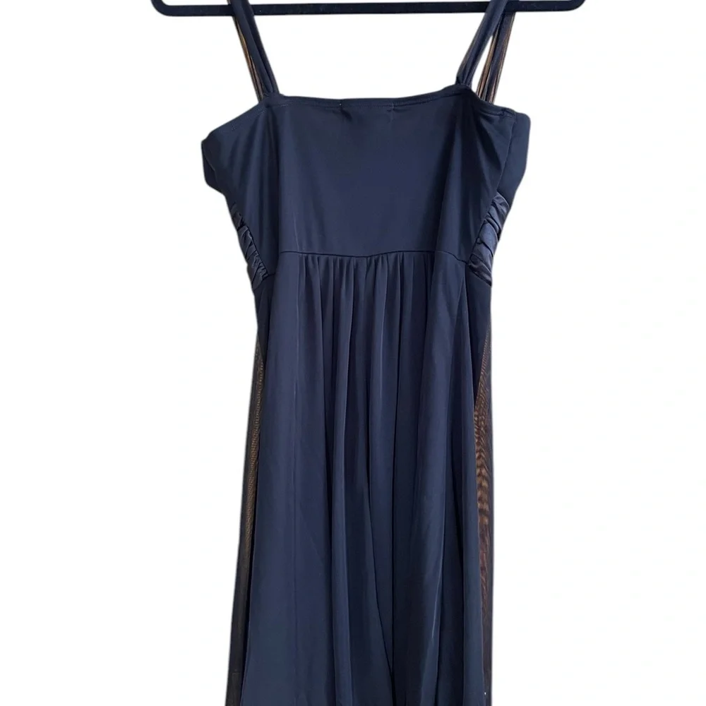 Trixxi Black Rosette Waist Chiffon Fit & Flare Party Mini Dress XS